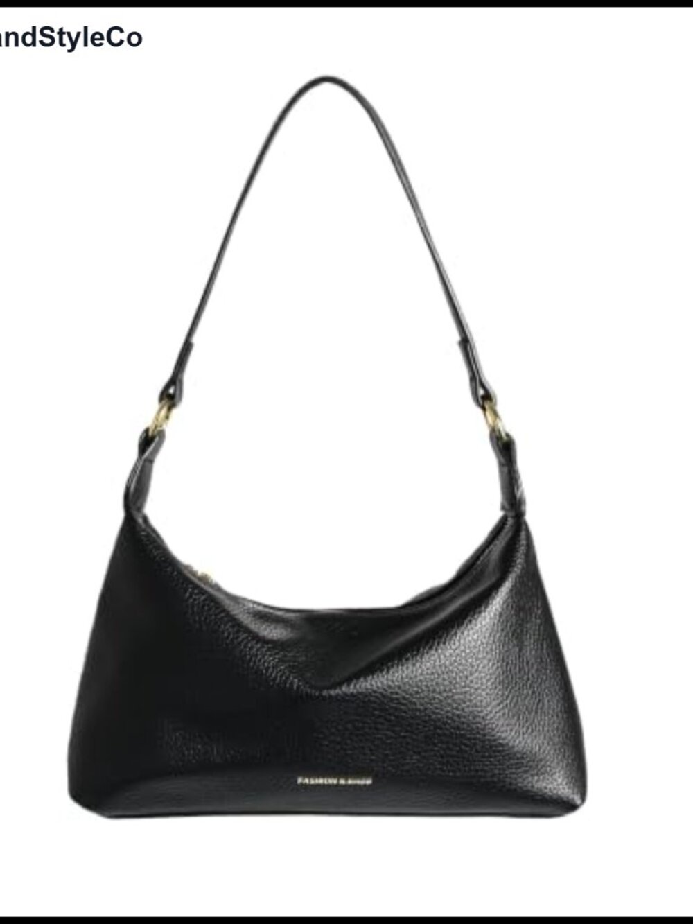 Textured Faux Leather Crescent Hobo Shoulder Bag Small Everyday Purse